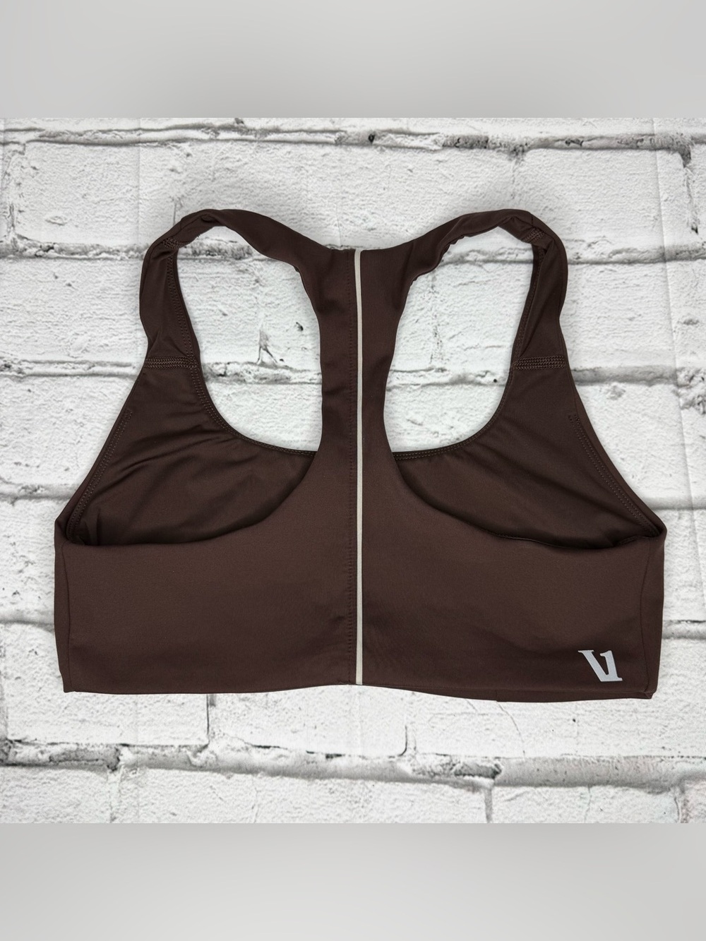 Vuori Racerback Sports Bra Size M Chocolate Brown Gym Yoga Running Workout Train